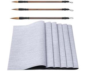 Prterver Peinture Magique à L'Eau, Toile Magique Réutilisable, Ensemble Toile et Pinceau à Eau - Pack de 6 de 17 X 13 Pouces de Tissu de Dessin à L'Eau.