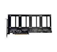 Prterver R37A PCIE 4.0 X16 4-Port U. 2 Carte D'Extension SSD Split X16 GPU Dock Disque Dur Disque Split Expansion Card