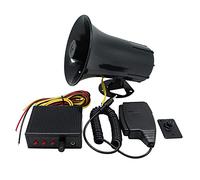 Prterver SirèNe de Police 12V Haut-Parleur 3 Tons RéGlage du Volume Sonore de VéHicule avec Haut-Parleur Micro-Type SystèMe de Sonorisation éLectronique d'urgence