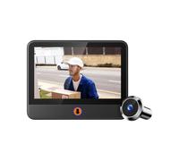 Prterver Sonnette Tuya Wifi 2MP avec Visionneuse Oculaire et Détection de Mouvement PIR, Caméra de Porte avec Écran de 4,3 Pouces