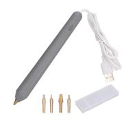 Prterver Stylos à Plume Interchangeables avec 4 Tailles de Pointes Métalliques, Kit de Stylo à Foil Quill Alimenté par USB, Stylo de Foiling à Chaud pour Foil Activé.