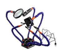 Prterver Support de Soudure de PCB, Lampe LED, Loupe 3X pour le Soudage Électronique, Lentille de Fresnel de Troisième Main