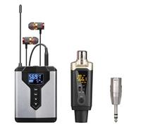 Prterver Système de Moniteur Intra-Auriculaire sans pour Performance sur Scène Émetteur et Récepteur Portables et Rechargeables A