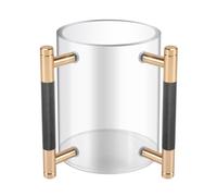 Prterver Tasse de Lavage des Mains pour la Prière Juive, en Acrylique de Forme Ronde avec Deux Anses en Métal pour la Cérémonie de Méditation