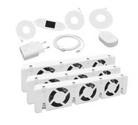 Prterver Ventilateur de Radiateur Kit D'Extension de Booster de Radiateur Intelligent Ventilateur Universel Favorisant la Circulation Chaude 100 à 240 V B Prise UE