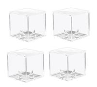 Prterver Vitrine de Baseball 4 PièCes, BoîTes D'Affichage en Acrylique AntipoussièRe ProtéGéEs Contre Les UV, Vitrine Transparente pour Balle de Souvenirs de Baseball