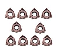 Prterver WNMU080608EN- 10PCS Inserts en Carbure Hexagonaux à Double Face Fast Feed WNMU 080608 Inserts de Fraiseuse Outils de Dégrossissage