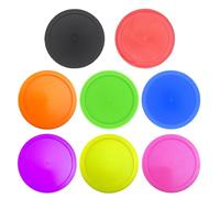 Pruchi de hockey sur glace - Petits disques de hockey à air - 8 disques multicolores ronds pour la maison - Ensemble de sport de couleur vive - Accessoires de rechange pour et adultes