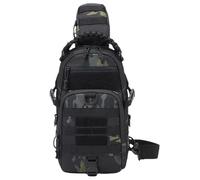 Prudent Sling Bag - Water Resistant Shoulder Pack, Compact Sports Storage with Adjustable Strap, Compact Nylon Material, Multi-Pocket Utility Design, Ideal for Men Hiking Travel Fishing and Camping