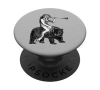 Pruflas Un Homme à tête de Lion Dictionairre Infernal PopSockets PopGrip Adhésif