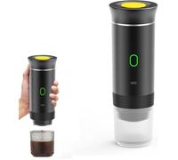 PRUMYA Machine à café portable 3-en-1 12V - Dosettes Senseo & café moulu, réservoir 60 ml, USB-C