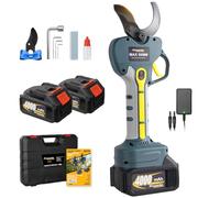 Prunarbo 50 mm Sécateur Électrique Puissant avec 2 Batterie 4,0 Ah 18V 900W Brushless Moteur - Coupe Precise pour Jardinage, l'élagage des Oliviers, Compatibles avec Makita 18V Batterie (PR-E50)