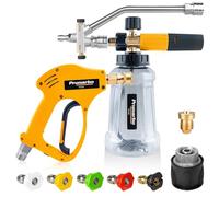 Prunarbo Pistolet Nettoyeur Haute Pression avec Canon à Mousse et Dual-Connecteur Accessoire Compatible avec Karcher K2-K7, 5pcs Embout de Buse
