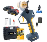 Prunarbo Sécateur Électrique Sans Fil 40 MM - Léger Sécateur sur Batterie 2x2000mAh 18V Brushless LCD Affichage SK5 Lame Outils Jardin Vigne (PR-E40)