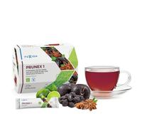 Prunex 1 Thé en poudre, saveur prune pour le nettoyage et la détoxification du côlon, pour un transit intestinal optimal (Pack 28, 140 grammes)