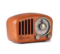 PRUNUS J-919 Radio Vintage FM Bluetooth Rechargeable en Bois de Noyer | Poste Radio Vintage Bluetooth avec Finition Bois de Noyer, Cadran 270°, Lecture MP3/SD Et Entrée AUX