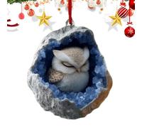 Pruojhw Articles de décoration pour l'arbre de Noël, trou animal pendentif décoration de Noël pour arbre | Acrylique 2D Pendentif plat pour ferme Vacances Décoration saisonnière