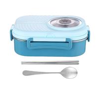 Pruojhw Boîte à déjeuner en acier inoxydable pour enfants - 3 compartiments - Anti-fuite - Pour le camping, l'école, le bureau, les enfants, les étudiants, les chauffeurs de camion, le fitness, les