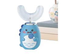 Pruojhw Brosse à dents électrique en forme de U pour enfants, 3 modes, avec minuterie, brosse de nettoyage des dents portable, pour la maison, les déplacements, l'école