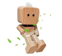 Pruojhw Clip Rafraîchisseur D'air Pour Ventilateur De Voiture | Décoratif Robot en Bois pour Sortie d'Air avec Purificateur | Élimine Les Odeurs Pour Voiture Déplacements Quotidiens Et Maison