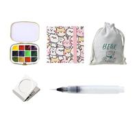 Pruojhw Coffret Mini d'Aquarelle,Set de dessin | Trousse de peinture extérieure,Pour Les Débutants En Peinture, Les Activités Scolaires, À La Maison, Au Parc, En Extérieur Et En Vacances