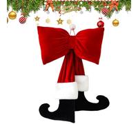 Pruojhw Décoration de Noël pour la femme, jambes en nœud vintage, grand nœud coquette - Pour extérieur intérieur chambre à coucher, salon, cuisine, salle de bain, couloir, escalier, entrée, terrasse