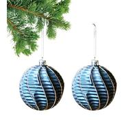 Pruojhw Décorations pour Le Sapin De Noël | 2 Pièces d'Ornements Légers et Réfléchissants Suspendus 8cm,Boules de Noël pour Ornements artisanaux,pour Usage Intérieur Et Extérieur Pendant l'hiver pour