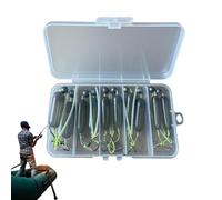Pruojhw Double Hook Reverse Bottom Rig - Accessoires de canne à pêche pour sandre et bar - Lot de 5 hameçons pour poisson-chat, perche, poisson plat et truite - Pêche pour flet