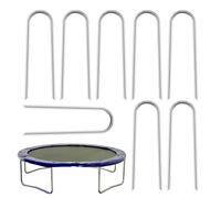 Pruojhw Enjeux en U, enjeux au sol du trampoline - Nails pour les objectifs de football - Entrepôt moulu en métal en forme de métal lourds pour la tente de jardinage de clôture de trampoline, ensemble