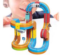 Pruojhw Ensemble de Train | Jeu d'apprentissage Magnétique | Jouets De Voiture De Piste,pour 3+ Garçons Jeu Intérieur Anniversaire Fête Vacances Salle de Classe