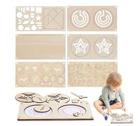 Pruojhw Kit de bricolage en bois à peindre - Jeu d'attribution avec planche à peindre - Activités de peinture pour enfants - Pour gribouiller et coordination œil-main - Entraînement préscolaire, salle