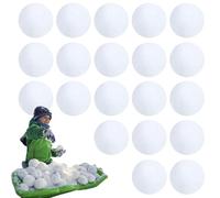 Pruojhw Lot de 20 Boules de Neige d'intérieur - Boules de Neige réalistes pour Combattre Les Boules de Neige - Jouets d'extérieur réutilisables pour Les fêtes Photo de Villages d'hiver - pour