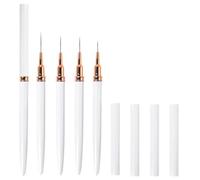 Pruojhw Lot de 5 stylos à ongles avec pointes fines à séchage rapide en plusieurs tailles, stylos de peinture et de dessin, pour dessiner avec précision des motifs à la maison ou au salon