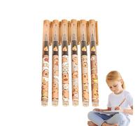 Pruojhw Lot De 6 Stylos Capybara À Encre Gel À Pointe Fine Stylos Capybara, Stylos Esthétiques Stylos À Encre Animale À Séchage Rapide, Ensemble De Papeterie Pour Étudiants