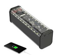 Pruojhw Mallette de chargement mobile sans soudure, pas de coque d'entraînement de soudure | Boîte de rangement pour piles 22,5 W - 2 ports USB - Smartphone transparent portable - Manches