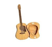 Pruojhw Médiators pour guitare acoustique, médiators de guitare | Accessoires de guitare cool - Médiators en bois avec boîte de rangement en forme de guitare pour acoustique, basse électrique,