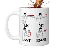 Pruojhw Mug Comme Dans Mon Dernier E-mail - Mug Céramique Sarcastique Pique-Assiette 325 ml | Tasse Per My Last Email pour Chocolat Chaud,Pour Chocolat Chaud, Jus, Boissons Chaudes, Boissons Froides,