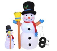 Pruojhw Noël gonflable avec balai et étanche | Décoration d'extérieur gonflable de Noël - Pour jardin, parc, cour, balcon, fête et réunion de famille