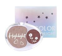 Pruojhw Palette De Fards À Paupières - Longue Durée Imperméable 2 Couleurs - Palette De Maquillage Pour Les Yeux Et Highlighter,Pour Femmes Adolescents Épouse Voyage Quotidien Rencontres Fête Navette