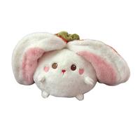 Pruojhw Peluche réversible - Jouet persimmon - Poupée remplie - Coussin en peluche d'animaux - Cadeau d'anniversaire pour enfants et filles - Cadeau d'anniversaire - Très douce