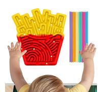 Pruojhw Planche sensorielle, en Forme de Frites, Jouet sensoriel en Silicone, pour Les d'âge préscolaire pour Apprendre à Jouer et pour Les activités Lors de Voyages en Voiture, en Avion, en