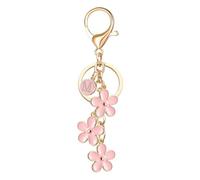 Pruojhw Porte-Clés Floral, Décoration Métallique Très Mignonne, Décorations pour Tote Bag Élégantes, pour Sac Cartable Téléphone Rétroviseur Voiture