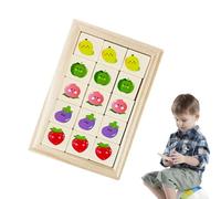 Pruojhw Puzzle en bloc de construction - Jeu d'association avec design de dessin animé, puzzle de cerveau fabriqué en bois - Pour maternelle, salle de classe, entraînement développement logique pour