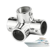 Pruojhw Raccord de Balustrade Marine | Manchon en Acier Inoxydable à 4 Voies | Matériel pour Dock, ponts de Quai, Construction d'installations, extérieur, Bateaux, Yachts, systèmes de Balustrade