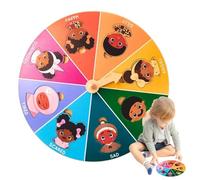 Pruojhw Roue des Émotions - Jouets Éducatifs en Bois | Jouets De La Roue des Émotions | pour Décoration Apaisante dans La Salle De Classe Le Bureau Et L'école pour Et Adultes