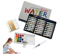 Pruojhw Set Complet de Peinture Aquarelle - Kit de Tubes d'Aquarelle | Palette de Voyage Portable pour les Amateurs, les Passionnés et les Artistes en Plein Air