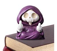 Pruojhw Statue de faucheuse d'Halloween - Mort du père effrayant avec chien - Décoration d'Halloween mignonne et amusante pour la maison, le meuble TV, la cheminée, l'entrée et