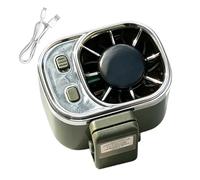 Pruojhw Ventilateur Ceinture Portable | Affichage Numérique Rechargeable USB | Ventilateur Portatif Vintage de Voyage | pour Sac Bureau Maison École Déplacements Extérieur