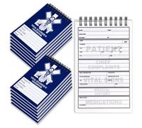 PruQuaiy EMT/First Responders Lot de 12 blocs-notes de statistiques vitales médicales, 15,2 x 9,4 cm, 70 feuilles par bloc (12)