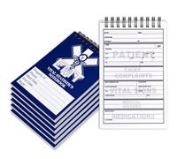 PruQuaiy EMT/First Responders Lot de 6 blocs-notes de statistiques vitales médicales, 15,2 x 9,4 cm, 70 feuilles par bloc